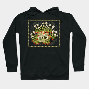 Vintage-Wild strawberries - Blossoms and fruit Hoodie